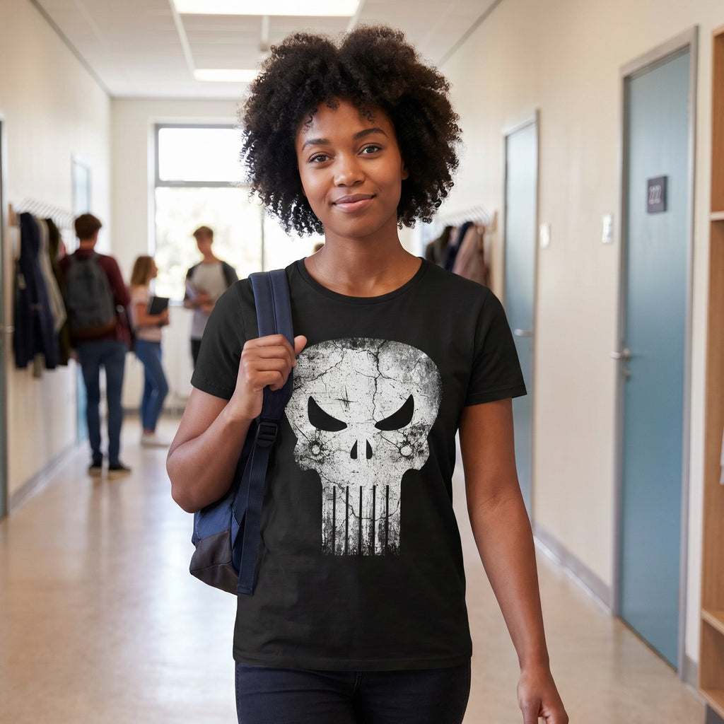 Immagine del prodotto Punisher - T-shirt nera con logo Skull Distress
