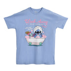 Product image Stitch Wash Away longline T-shirt blue - Lilo & Stitch