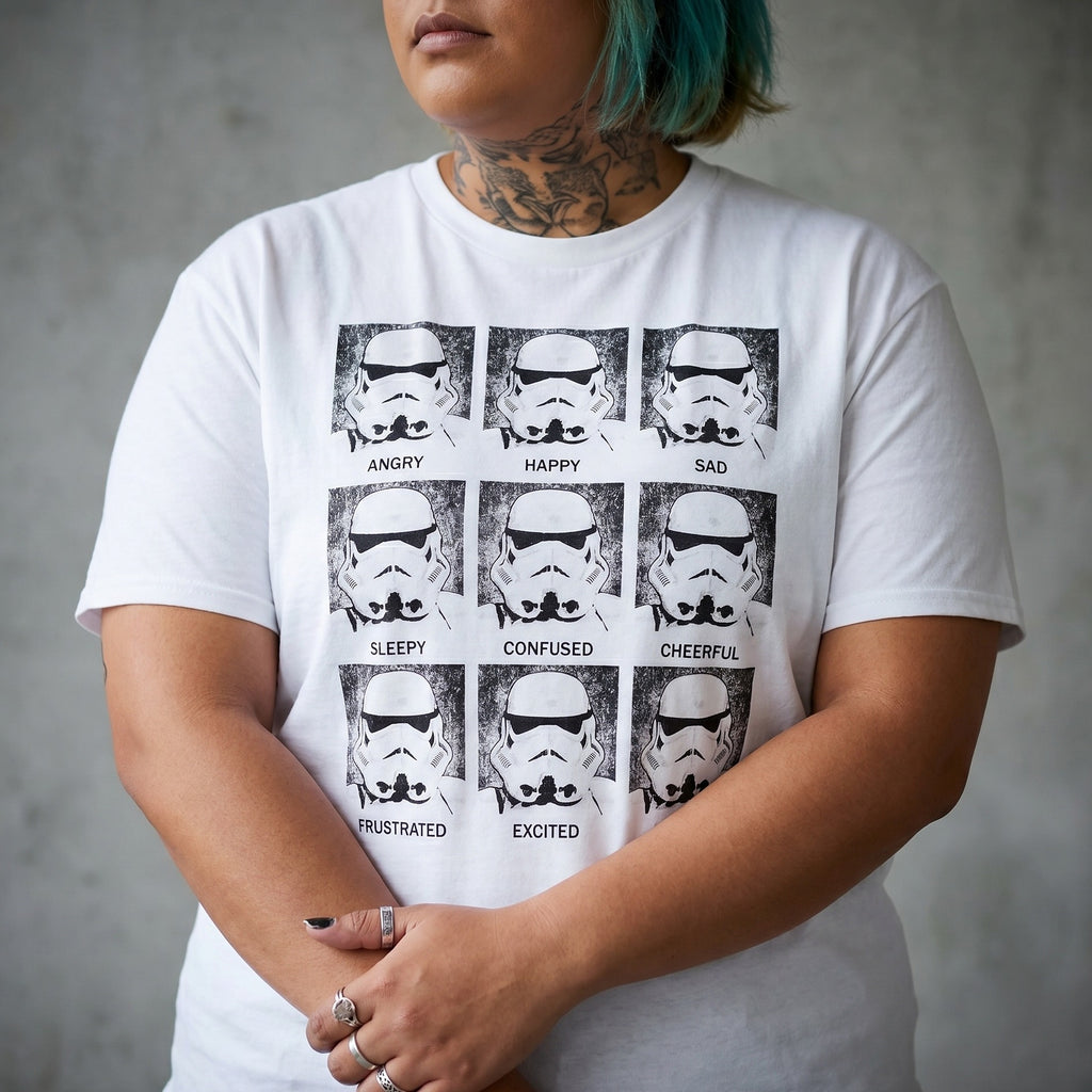 Immagine del prodotto T-shirt Stormtrooper Multiface bianca - Star Wars