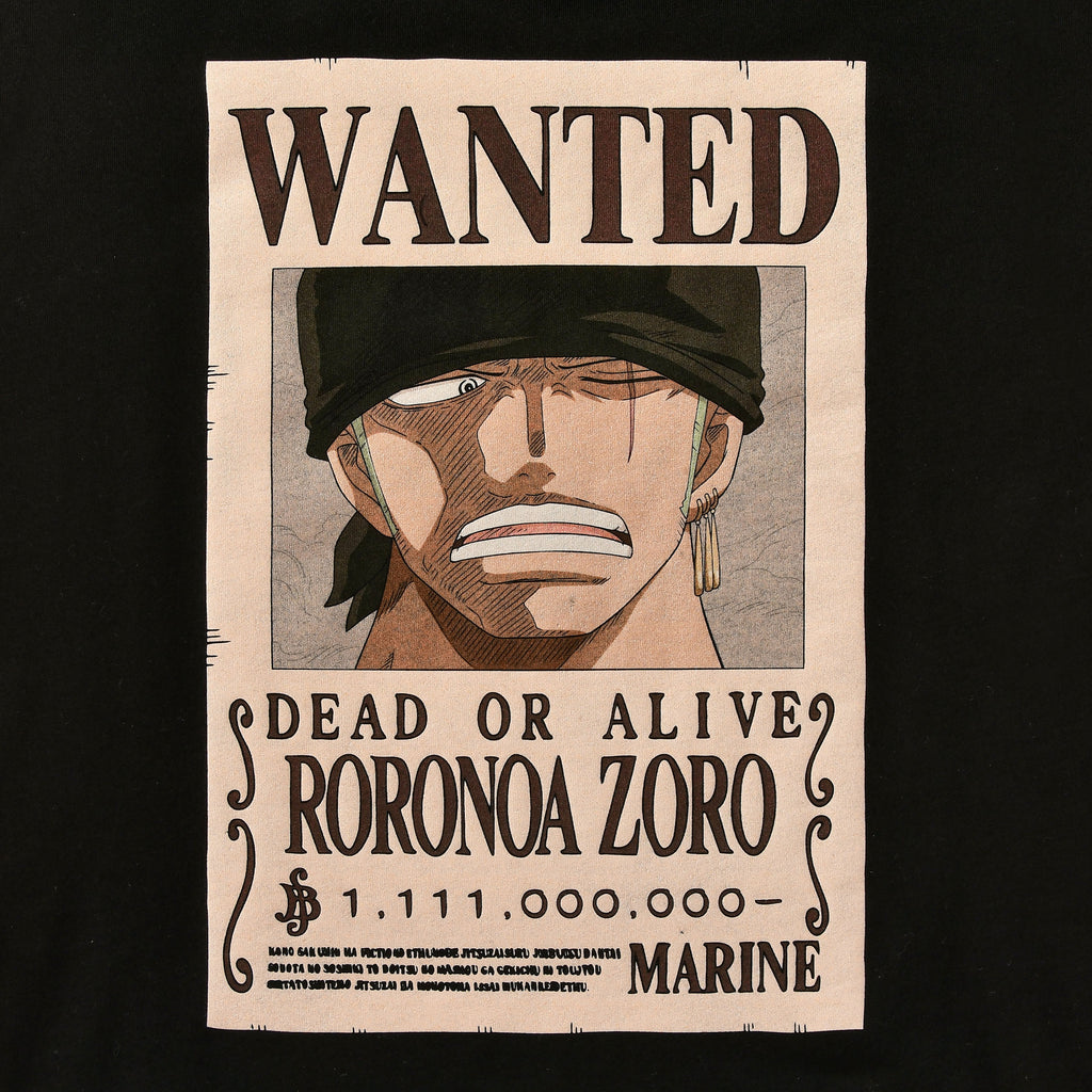 Product image One Piece - Roronoa Zoro Wanted T-Shirt black