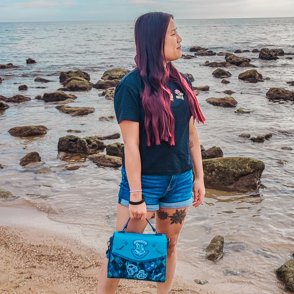 Immagine del prodotto Harry Potter - Borsa a tracolla Hogwarts in denim