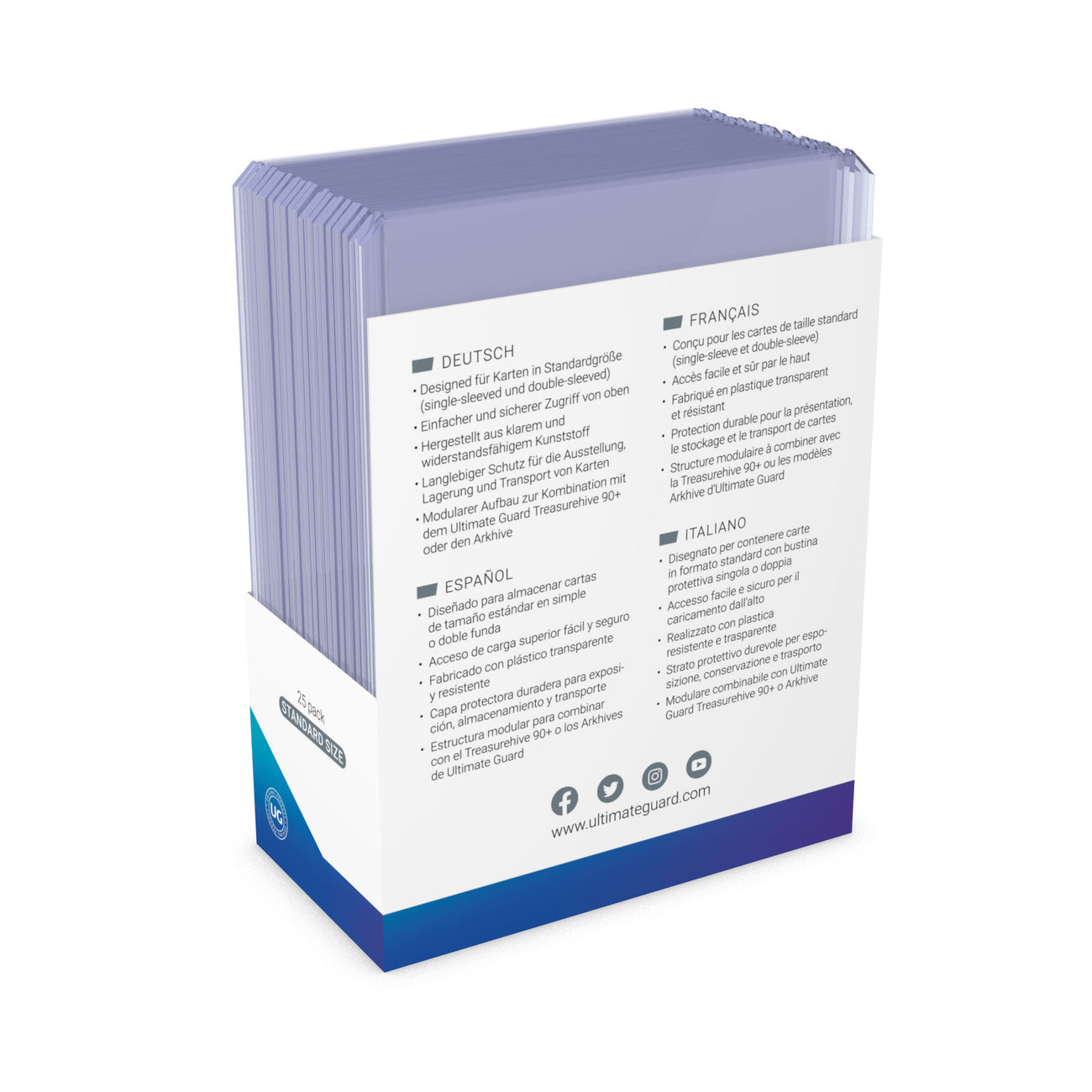 Immagine del prodotto Ultimate Guard Copertine per Carte Toploading 35 pt Trasparenti Confezione da 25
