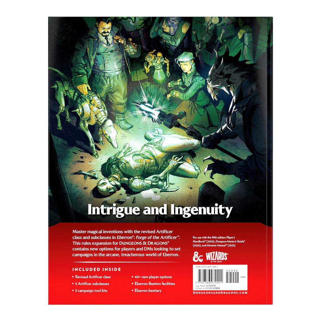 Product image Dungeons & Dragons - Eberron: Forge of the Artificer Rule Expansion Book English Edition