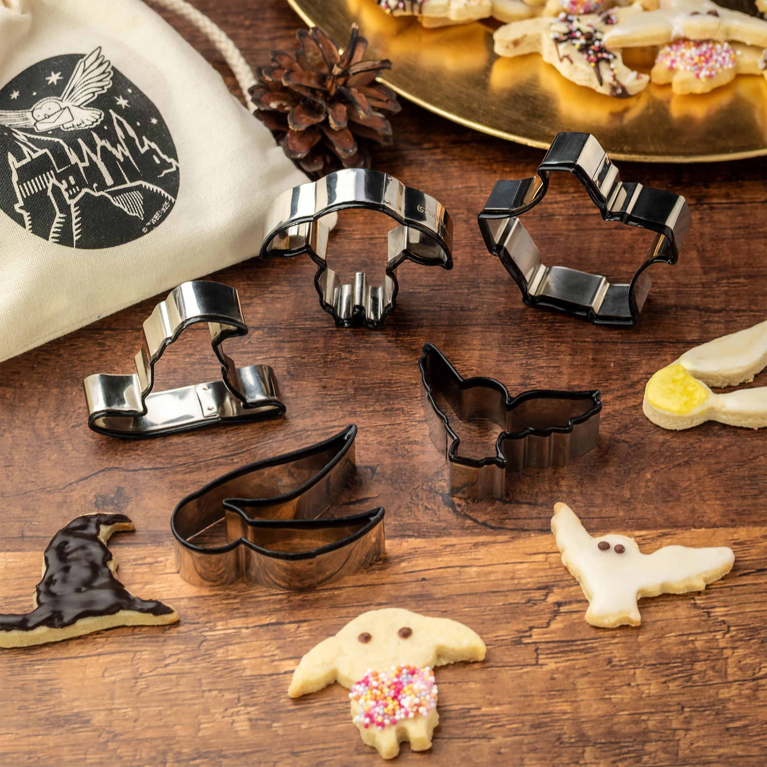 Immagine del prodotto Harry Potter – Set di 5 stampi per biscotti in sacchetto di stoffa