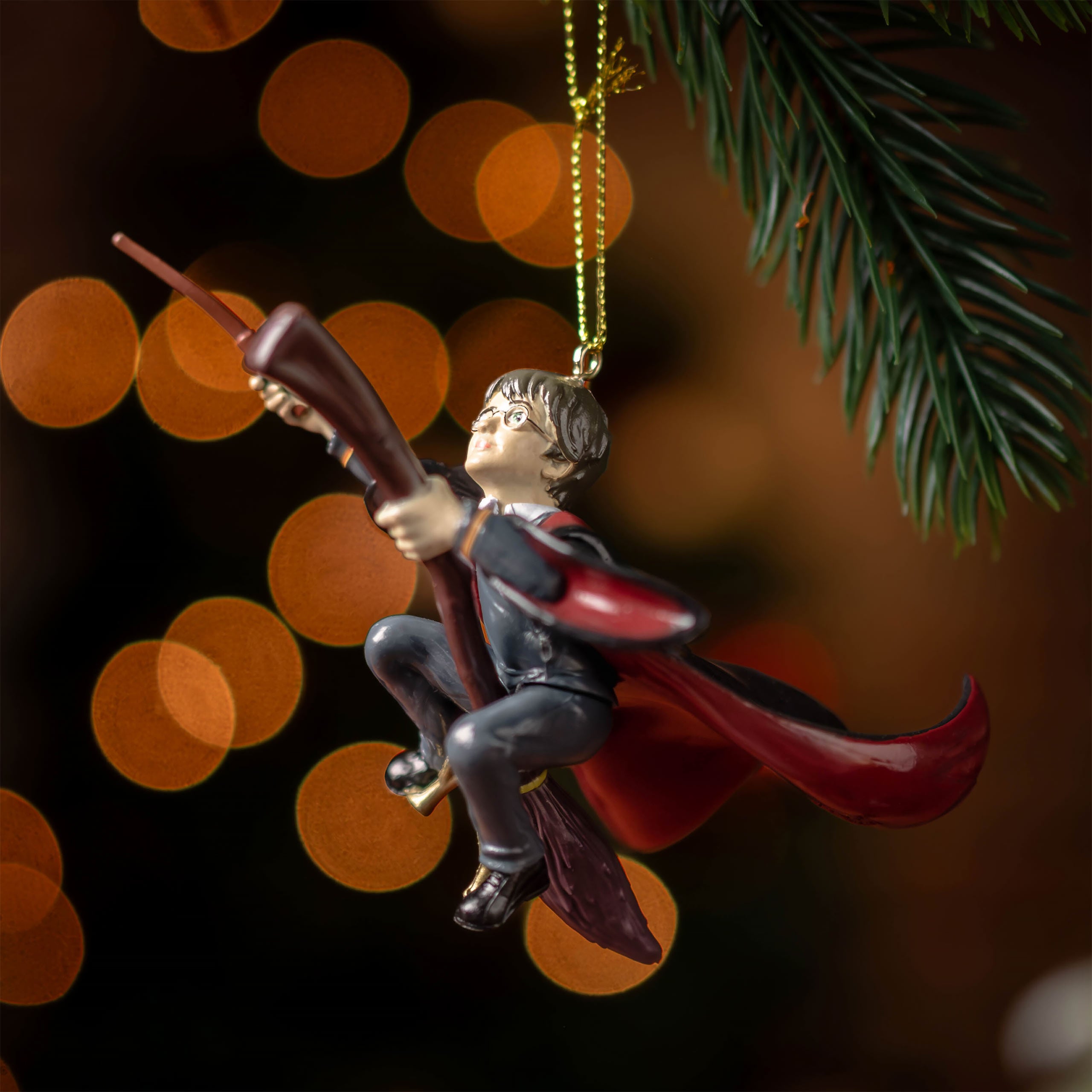 Immagine del prodotto Decorazione per albero di Natale Harry con Nimbus 2000 - Harry Potter