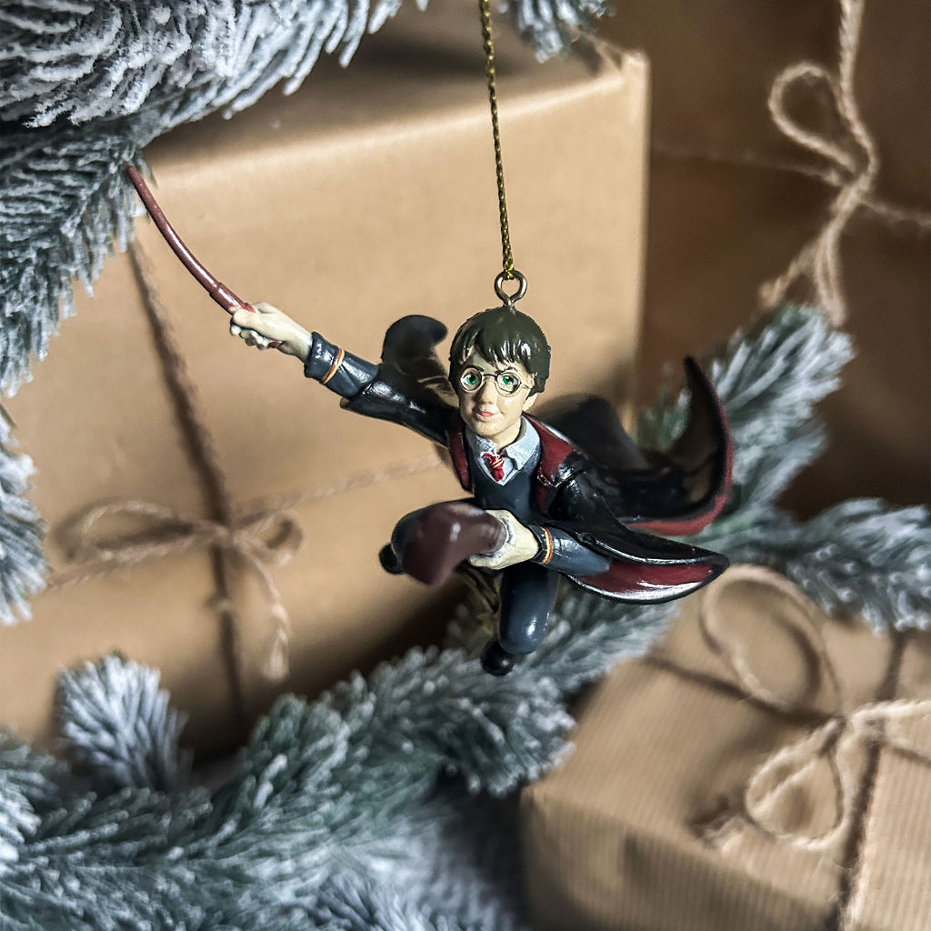 Immagine del prodotto Decorazione per albero di Natale Harry con Nimbus 2000 - Harry Potter