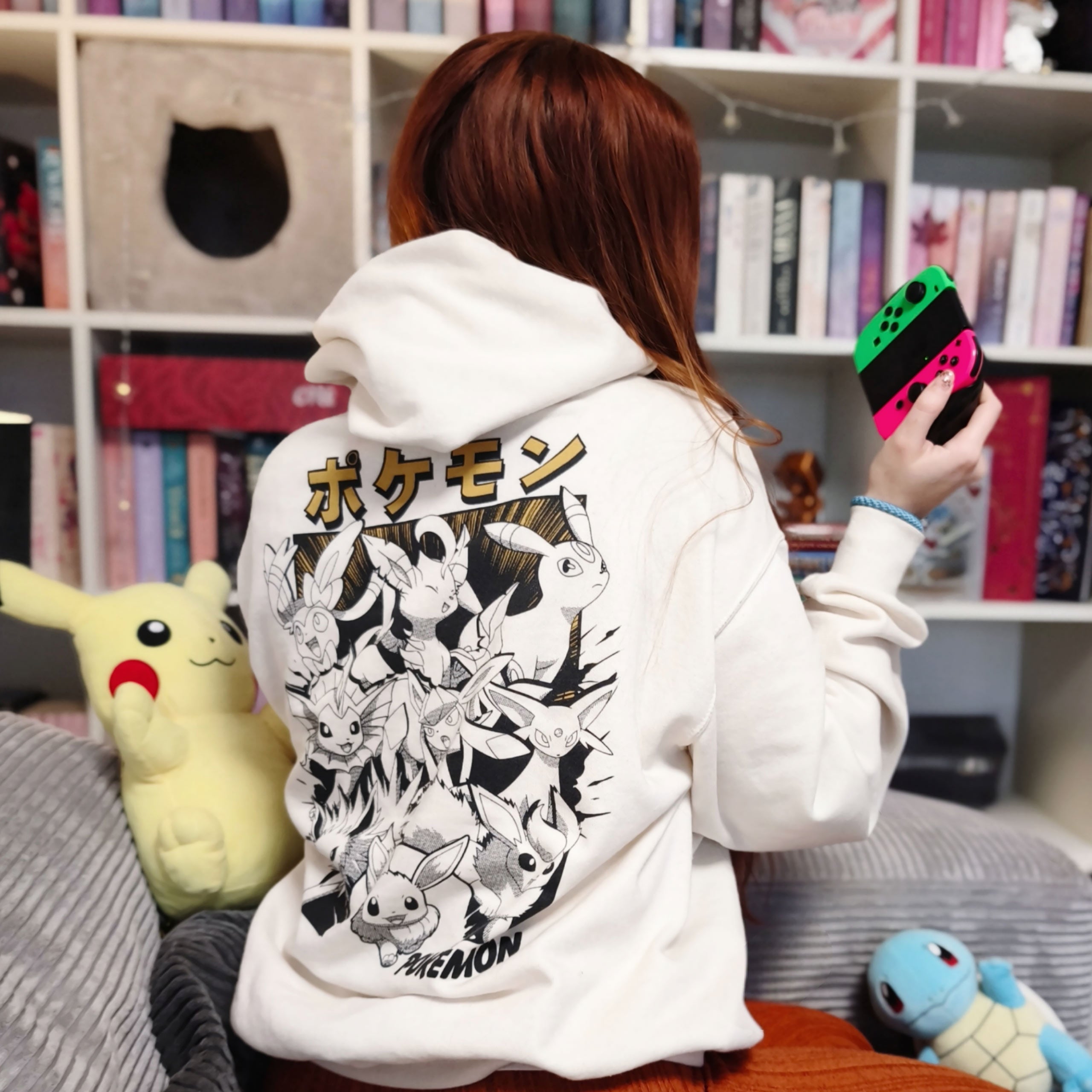 Immagine del prodotto Pokémon - Felpa con cappuccio Katakana Evoluzione di Eevee