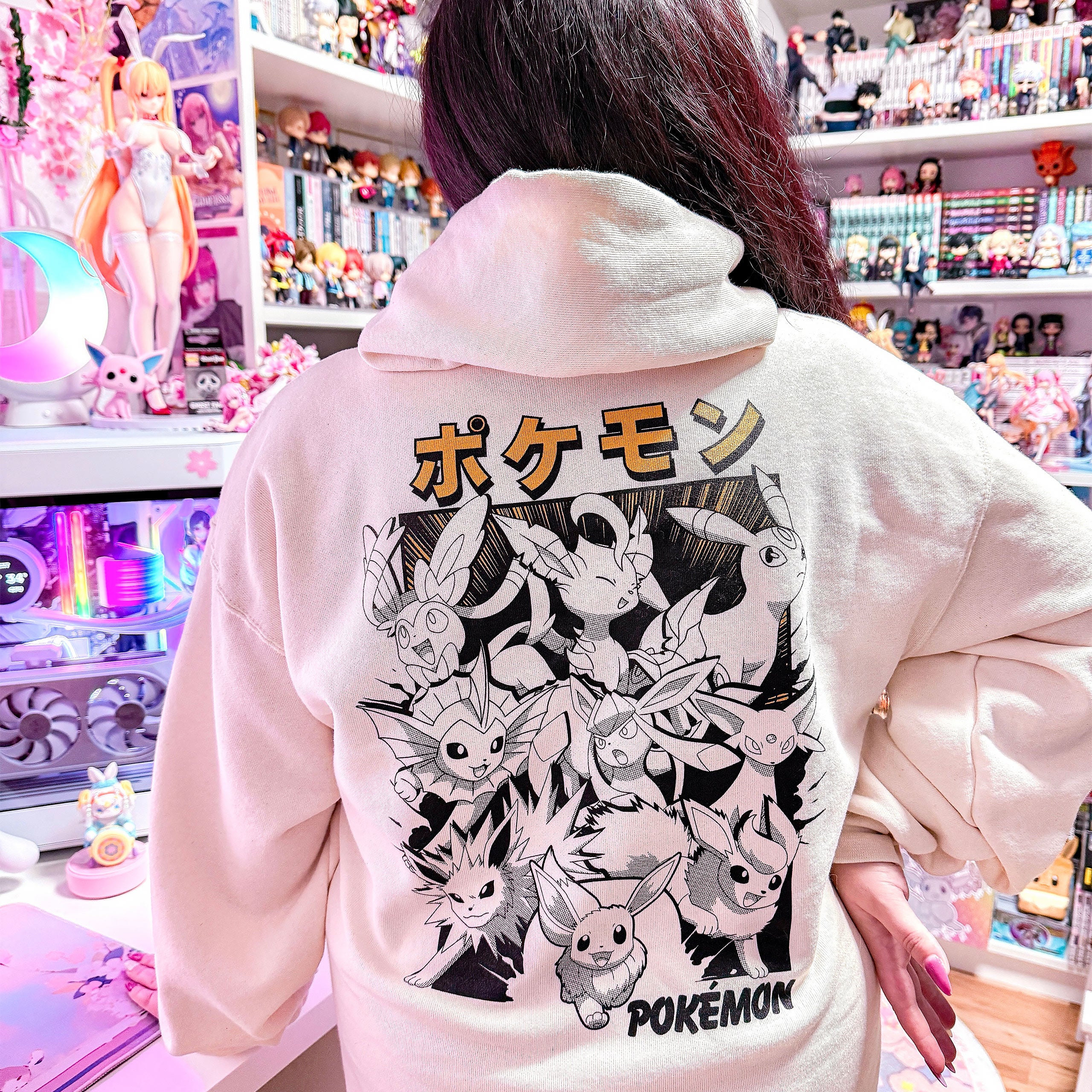 Immagine del prodotto Pokémon - Felpa con cappuccio Katakana Evoluzione di Eevee