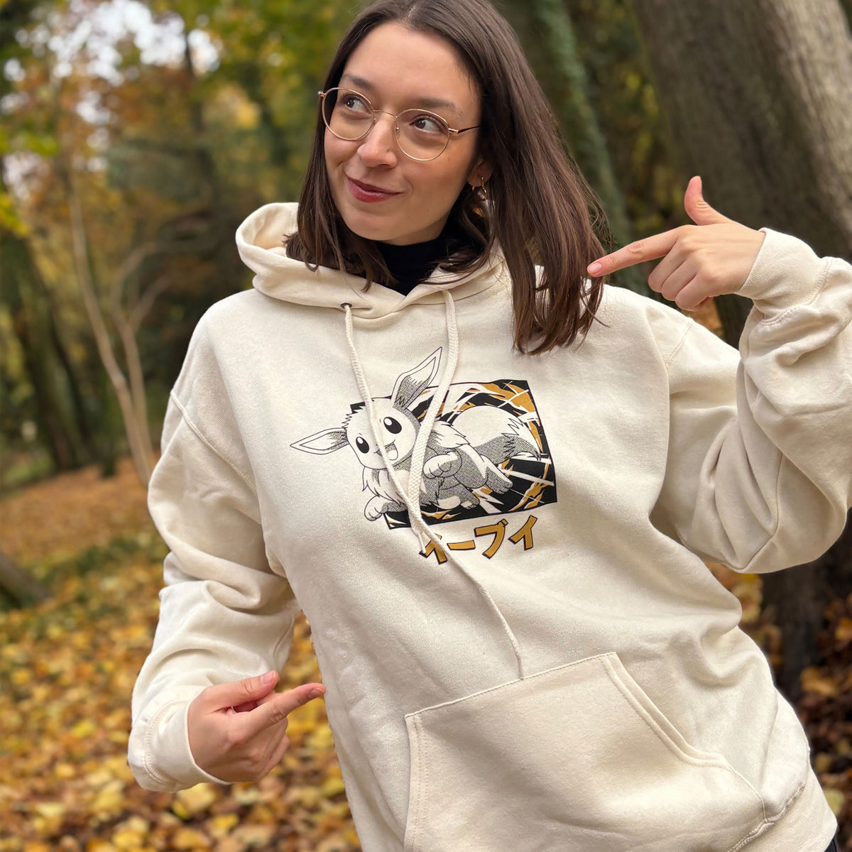 Immagine del prodotto Pokémon - Felpa con cappuccio Katakana Evoluzione di Eevee