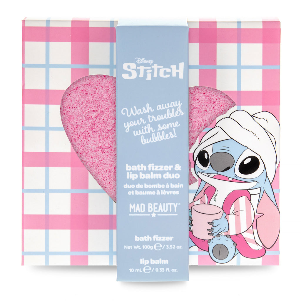Immagine del prodotto Set cosmetico Stitch con balsamo labbra e bomba da bagno frizzante - Lilo & Stitch