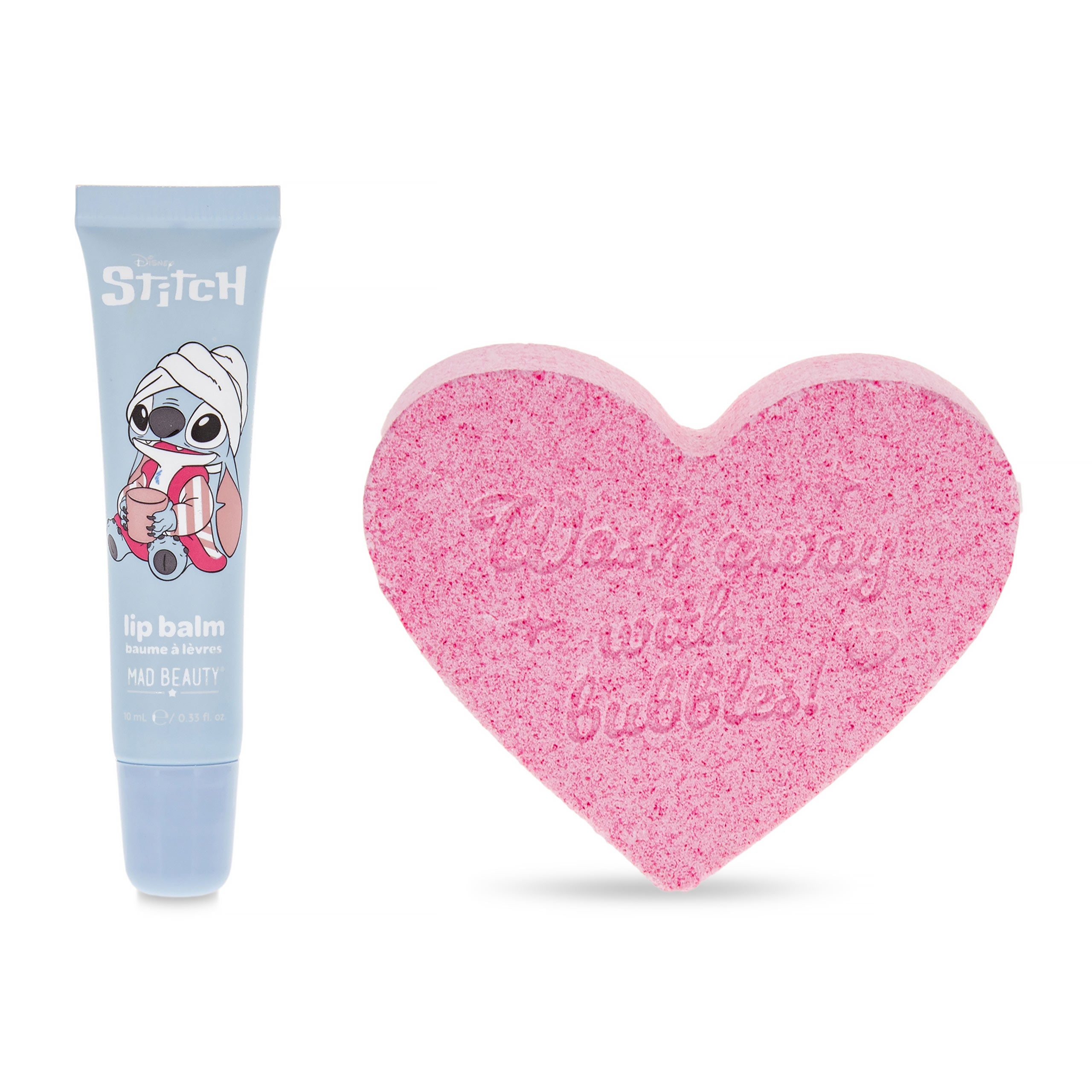 Immagine del prodotto Set cosmetico Stitch con balsamo labbra e bomba da bagno frizzante - Lilo & Stitch