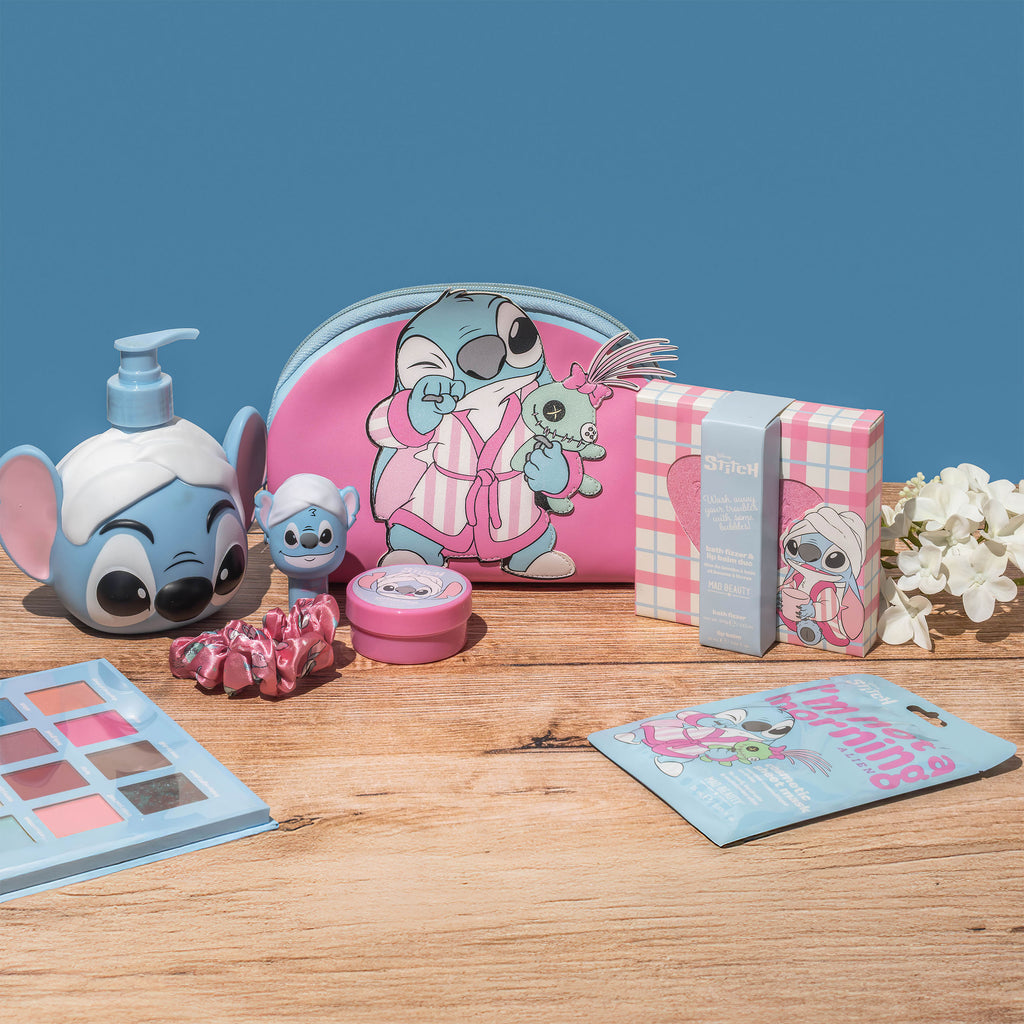 Immagine del prodotto Set cosmetico Stitch con balsamo labbra e bomba da bagno frizzante - Lilo & Stitch