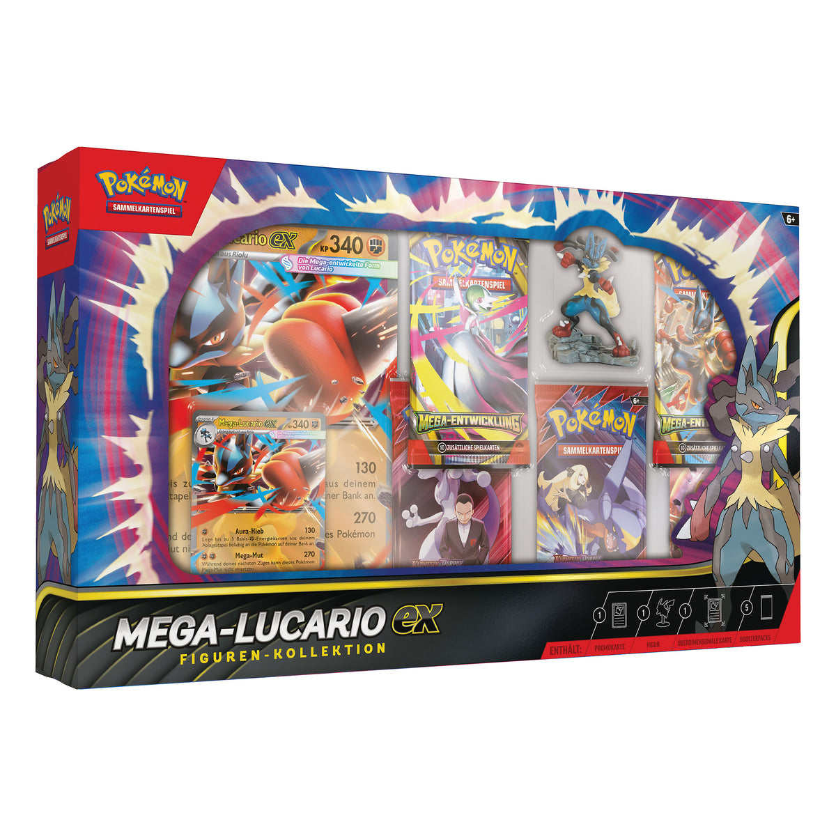 Immagine del prodotto Pokémon - Mega Lucario-EX Collezione Premium con Figura (Carte collezionabili)
