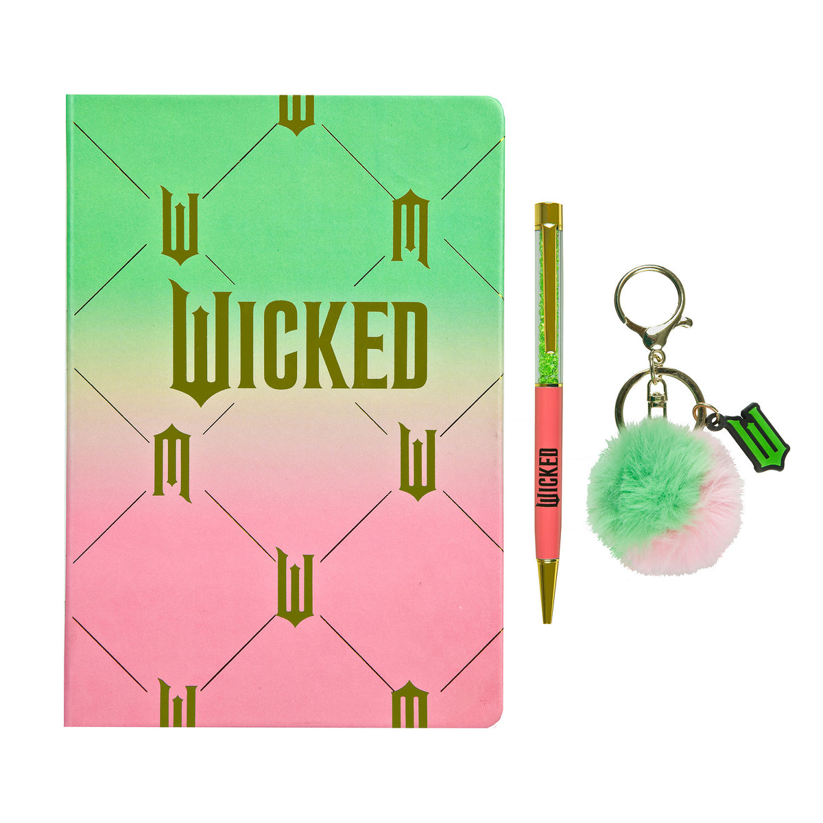 Immagine del prodotto Wicked - Quaderno con penna a sfera e portachiavi
