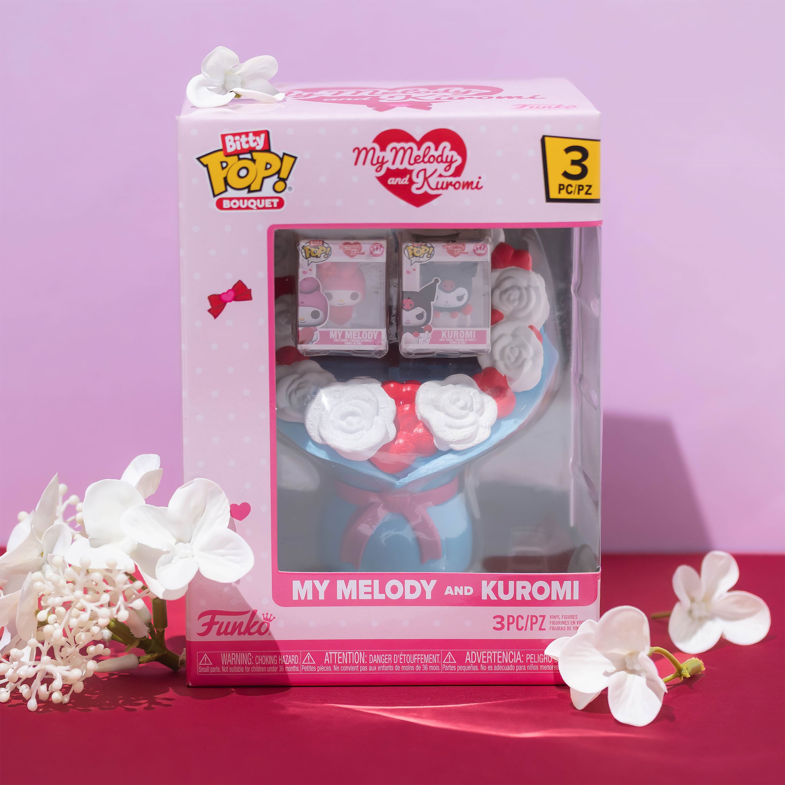 Immagine del prodotto Hello Kitty and Friends Kuromi e Hello Kitty Valentines Funko Bitty Pop Bouquet - Sanrio