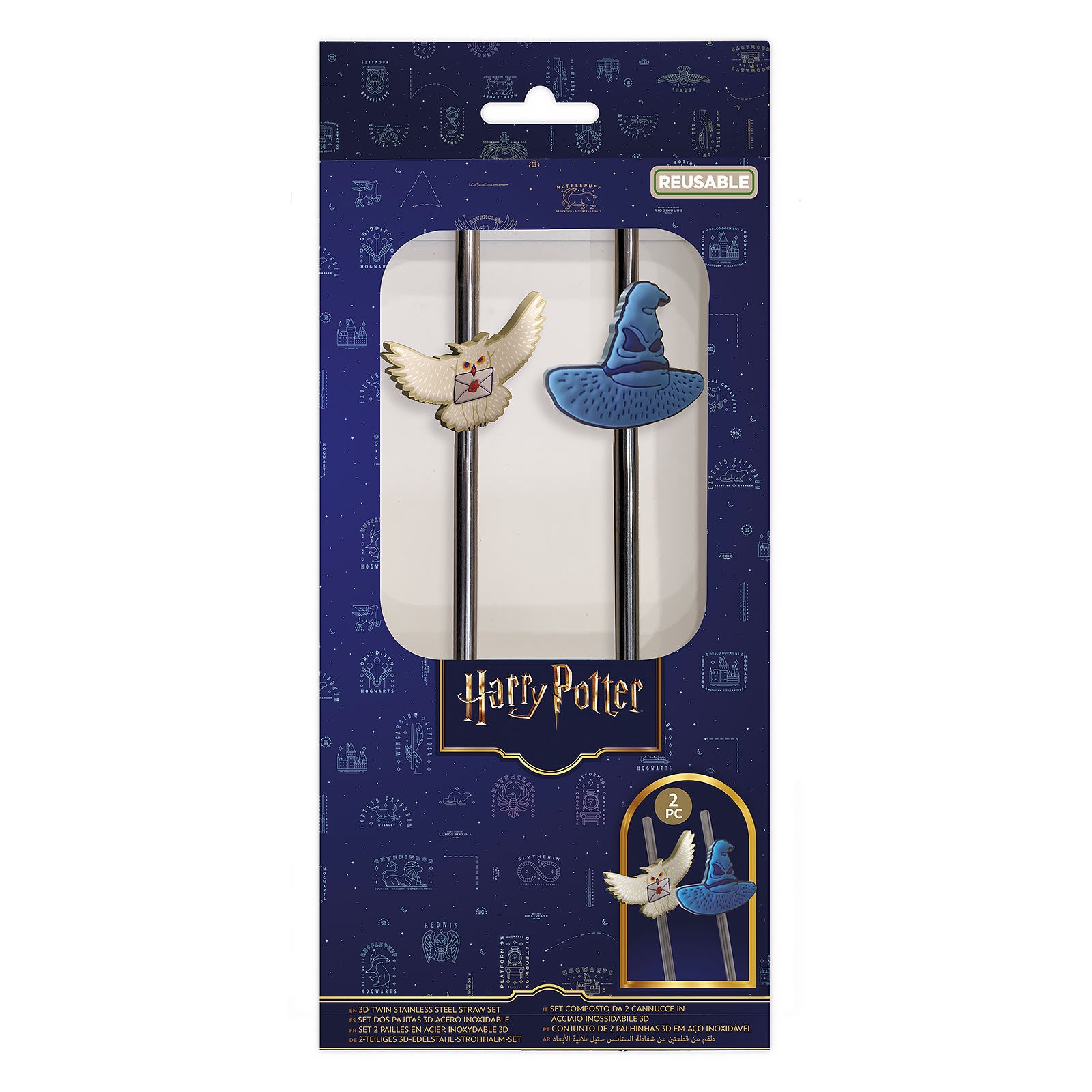 Immagine del prodotto Harry Potter - Cannucce Cappello Parlante e Edvige Set da 2