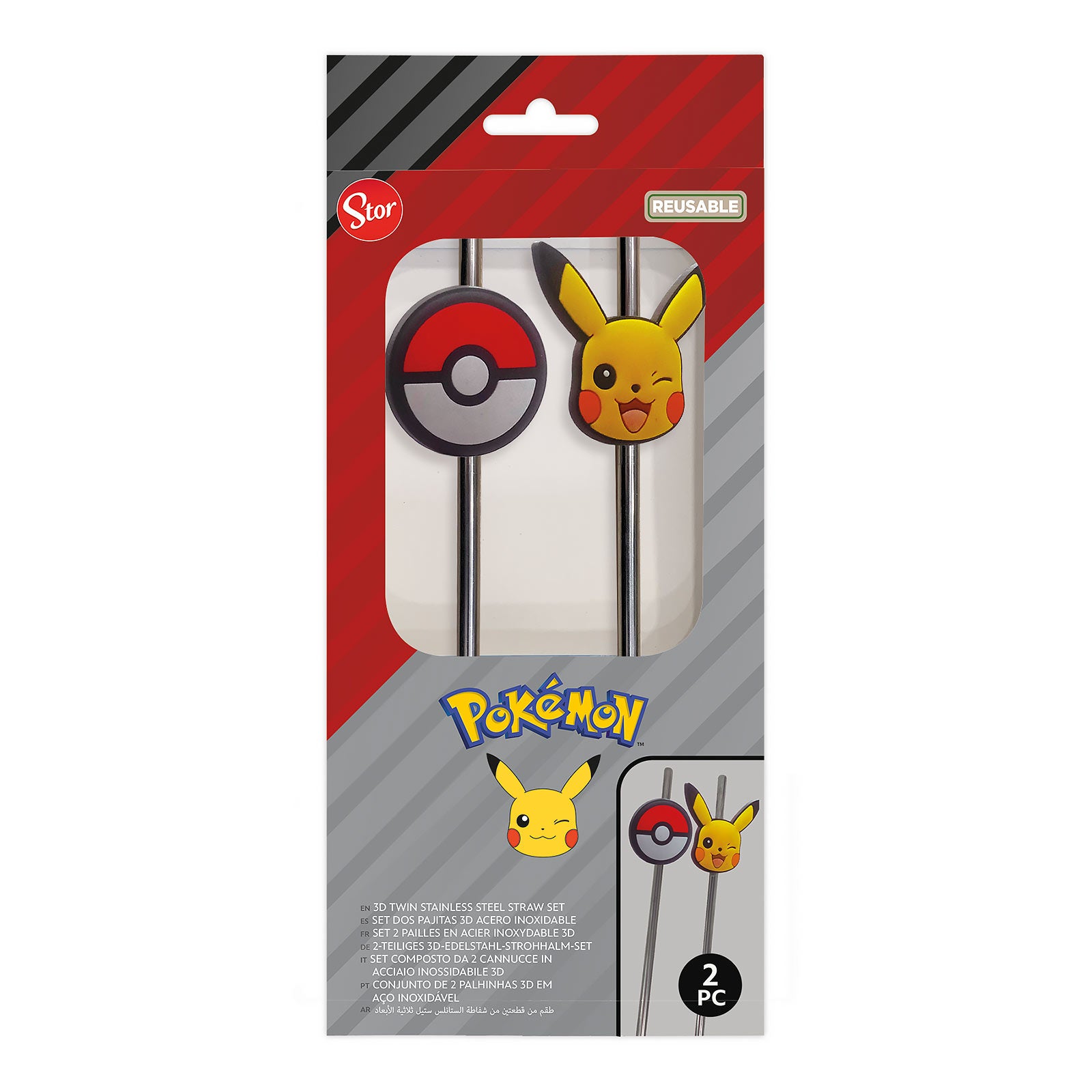 Immagine del prodotto Pokémon – Cannucce Pikachu e Poké Ball Set da 2