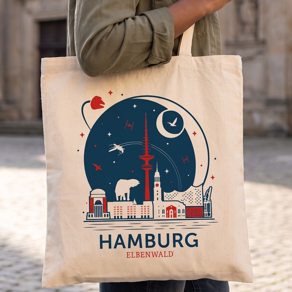 Immagine del prodotto Elbenwald ad Amburgo Borsa in juta Skyline