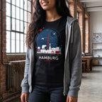 Immagine del prodotto T-shirt Elbenwald ad Amburgo Skyline nera