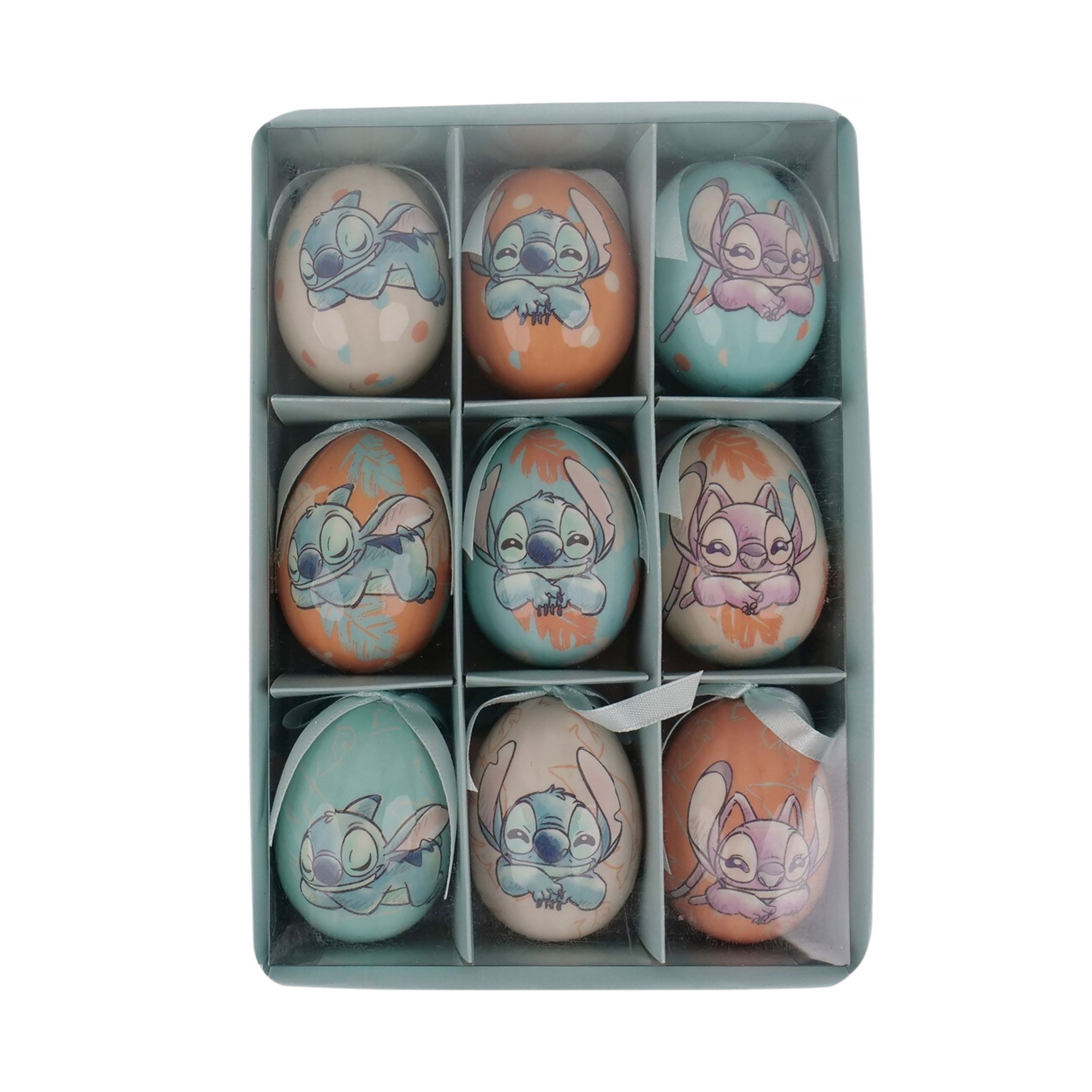 Immagine del prodotto Decorazioni uova di Pasqua Stitch 9 pz - Lilo & Stitch