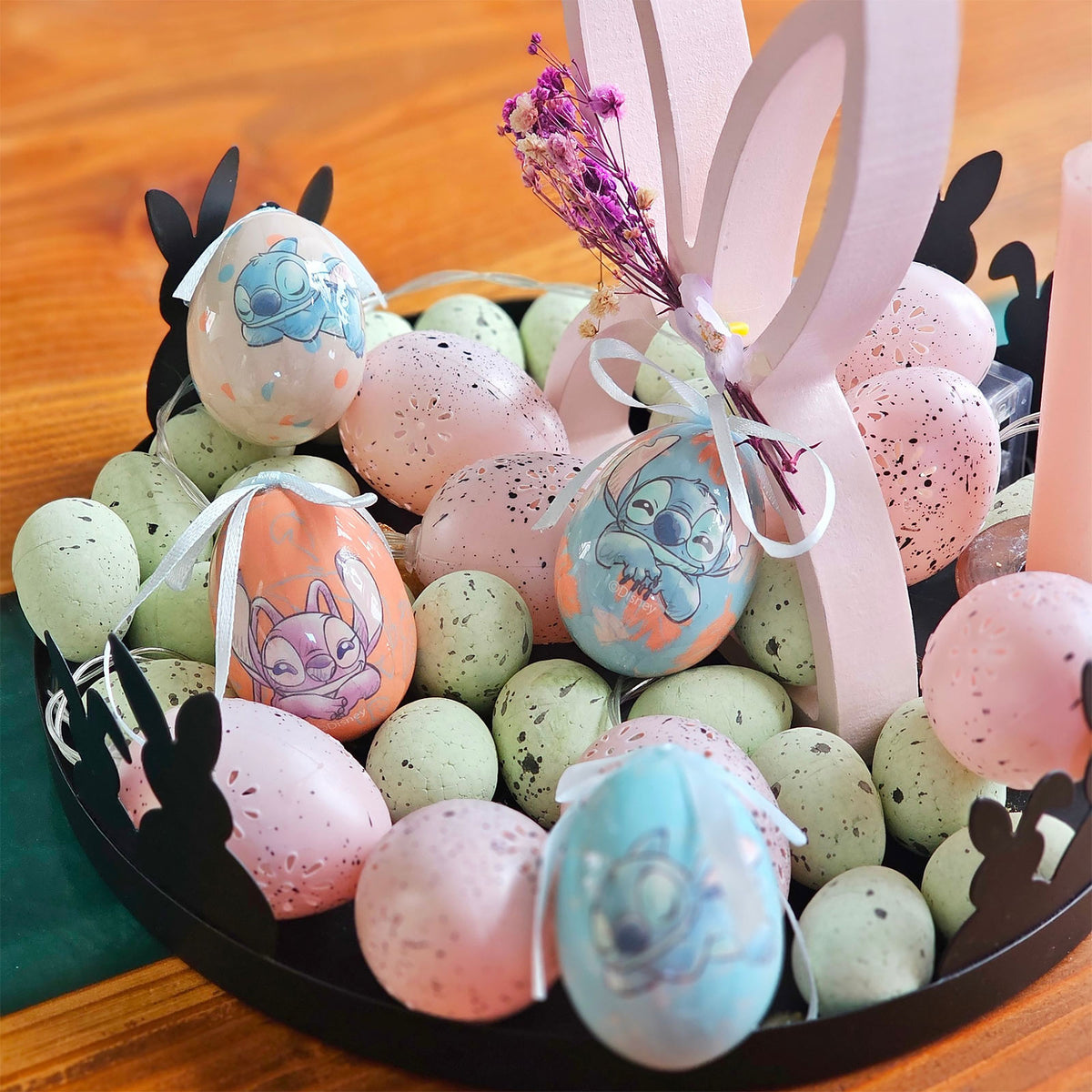Immagine del prodotto Decorazioni uova di Pasqua Stitch 9 pz - Lilo & Stitch