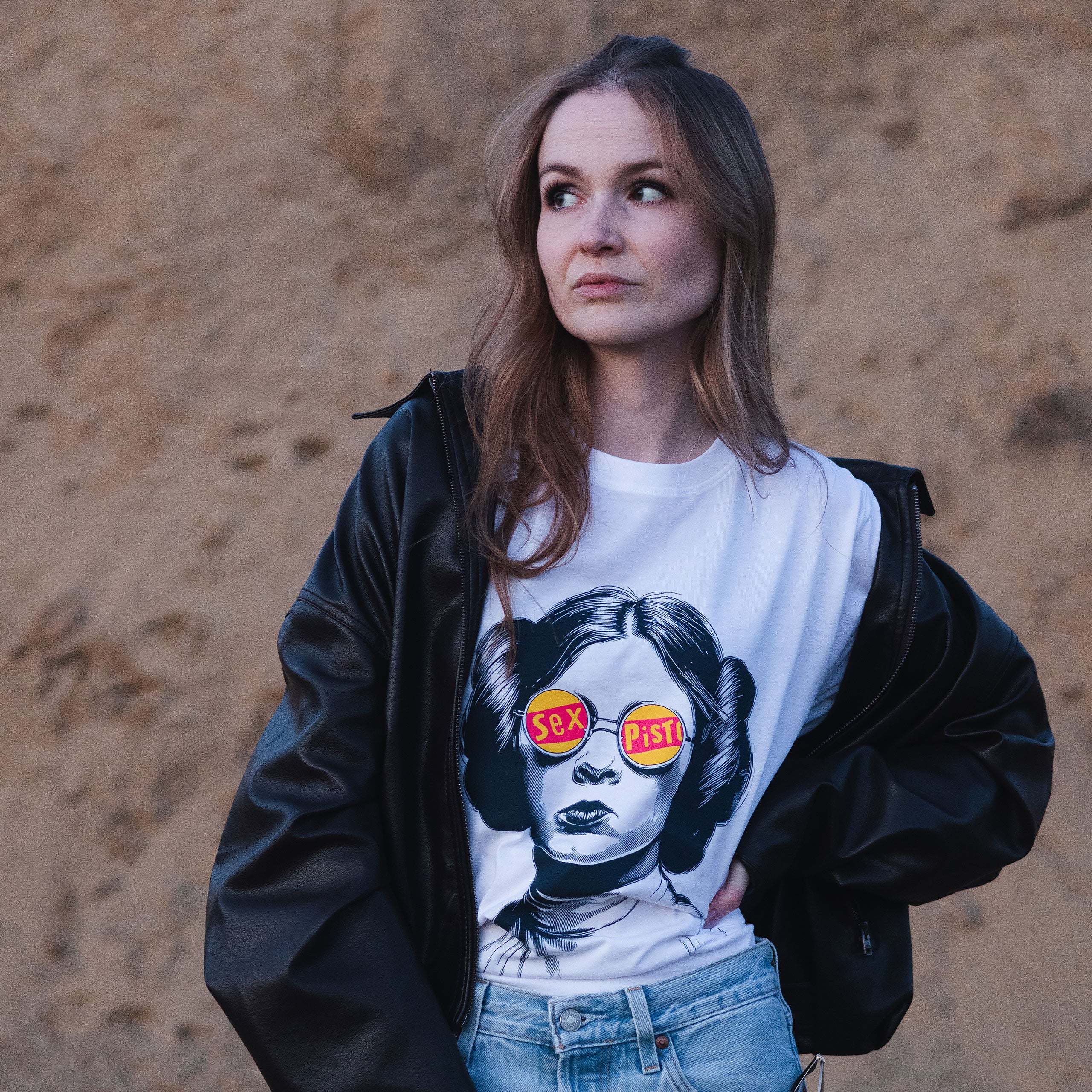 Immagine del prodotto T-shirt Sex Bomb per fan di Star Wars bianca