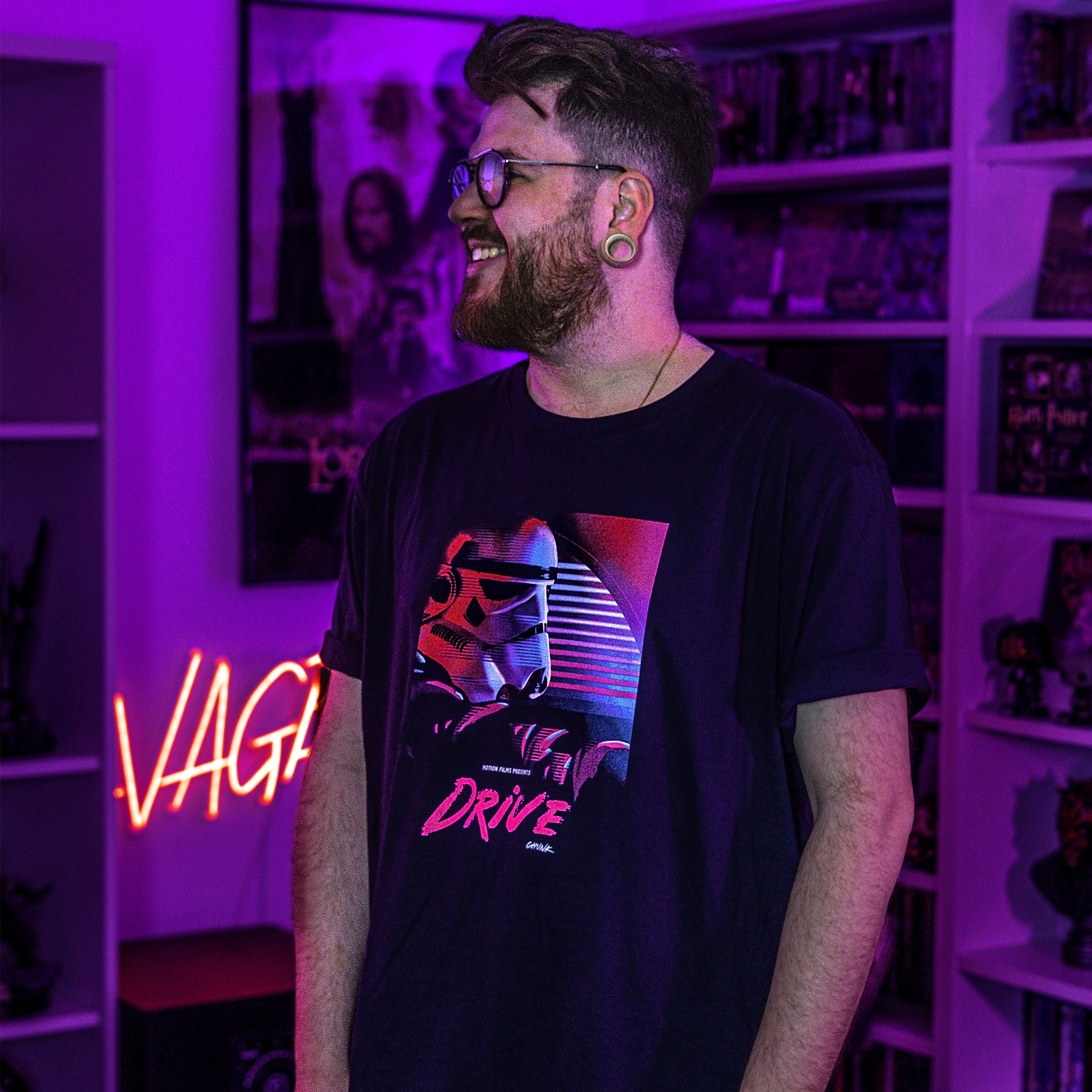 Immagine del prodotto T-shirt Drive per fan di Star Wars blu