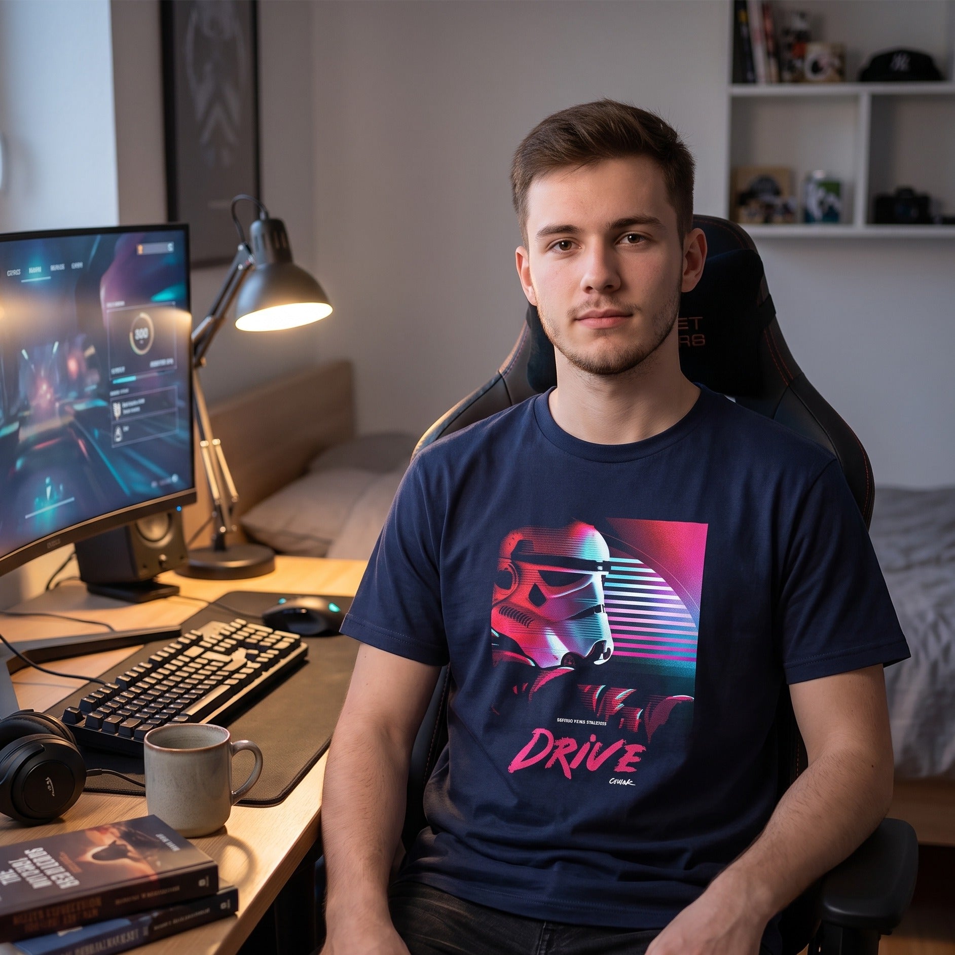 Immagine del prodotto T-shirt Drive per fan di Star Wars blu