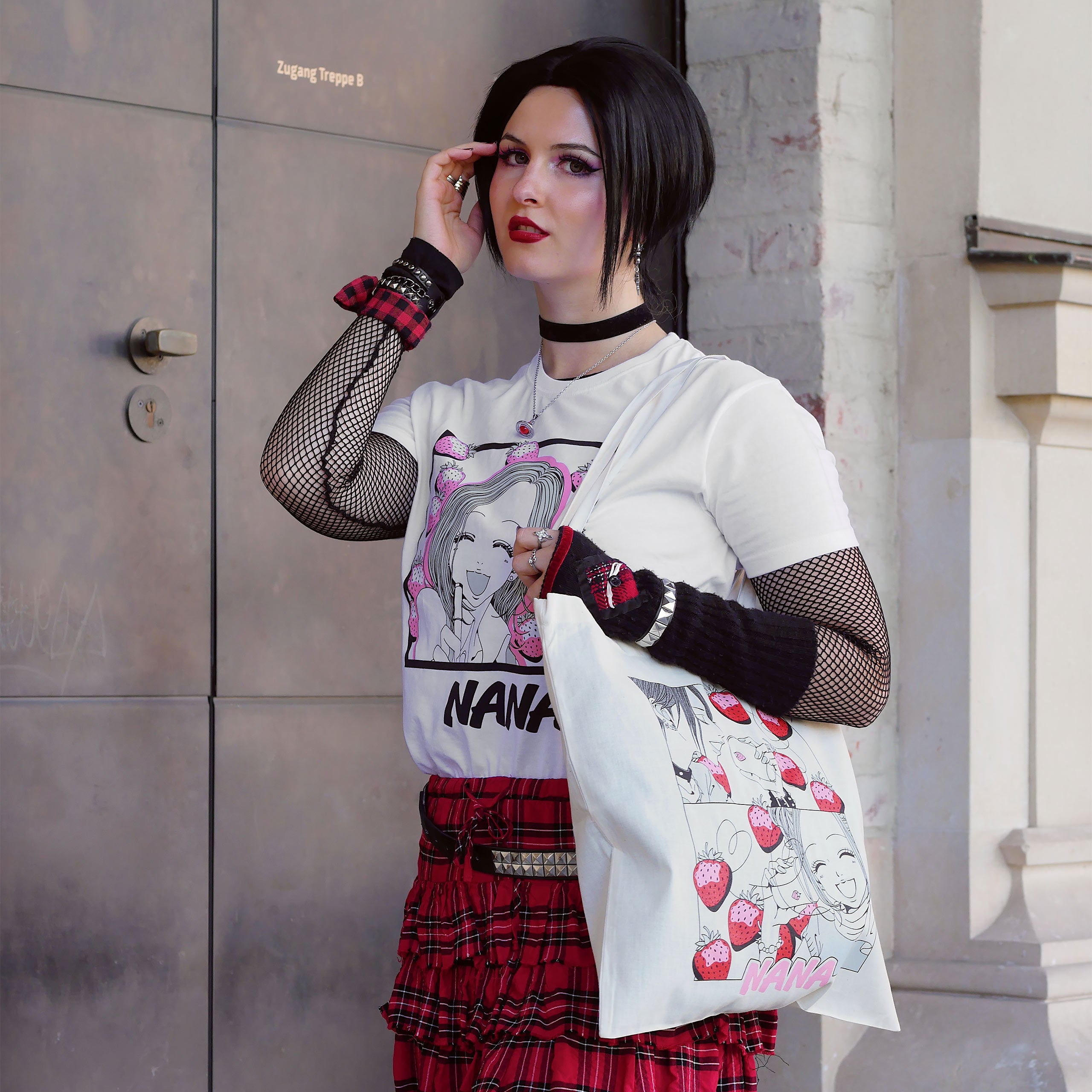 Immagine del prodotto Borsa in tela Strawberry Cups per fan di NANA