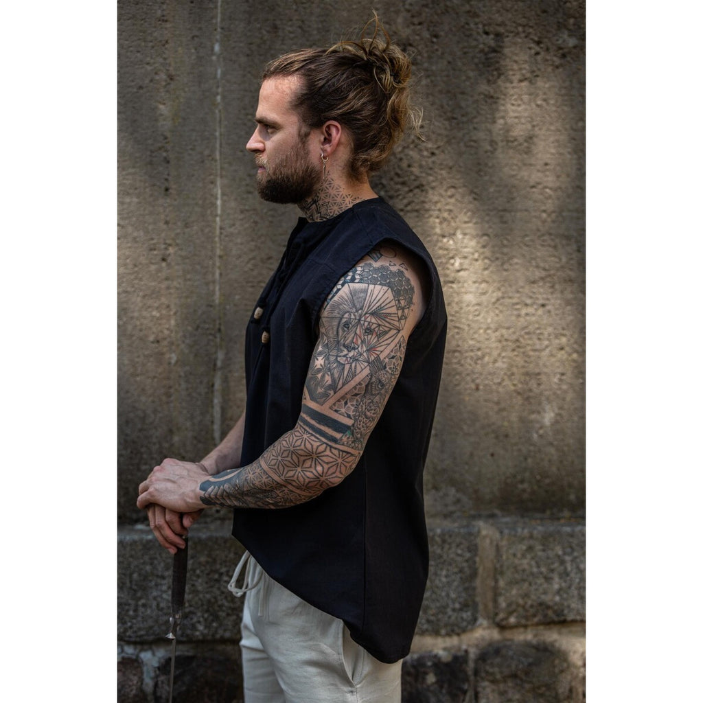 Product image Medieval Lace-Up Shirt Jean Sleeveless Black