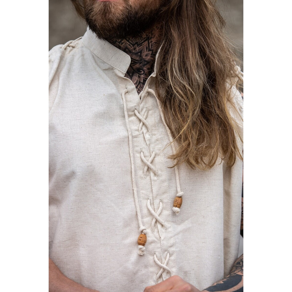 Immagine del prodotto Camicia medievale con lacci Henn smanicata beige