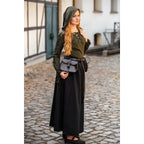 Immagine del prodotto Blusa medievale Lea con cappuccio e allacciatura verde