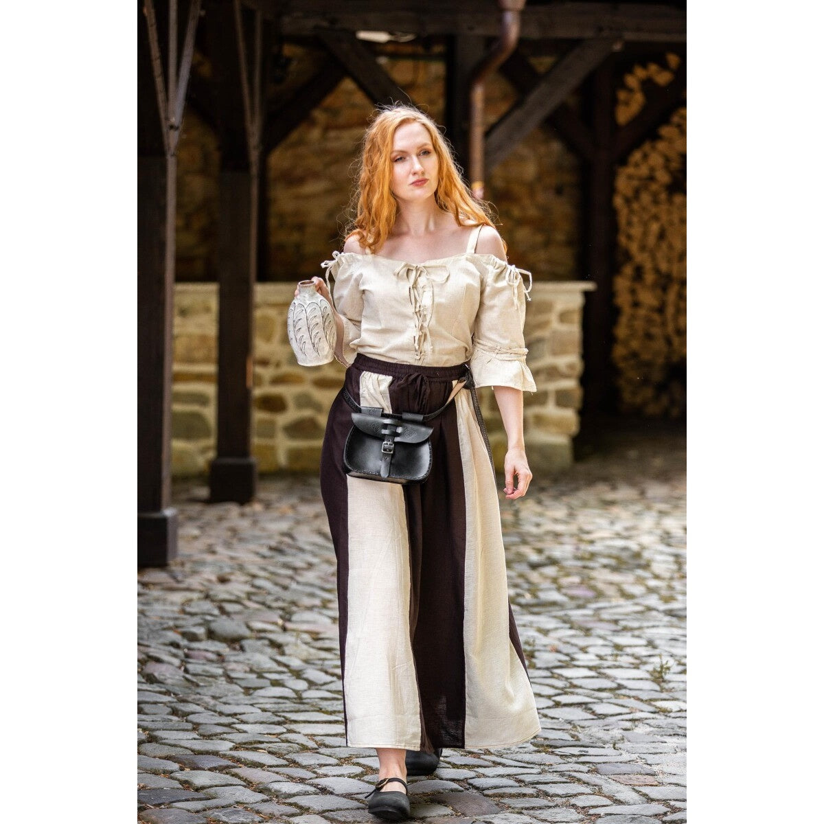 Immagine del prodotto Blusa medievale a spalline Prina beige