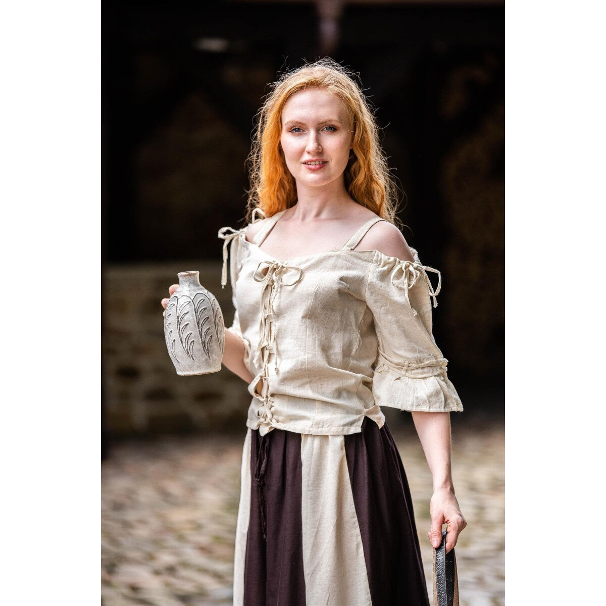 Immagine del prodotto Blusa medievale a spalline Prina beige
