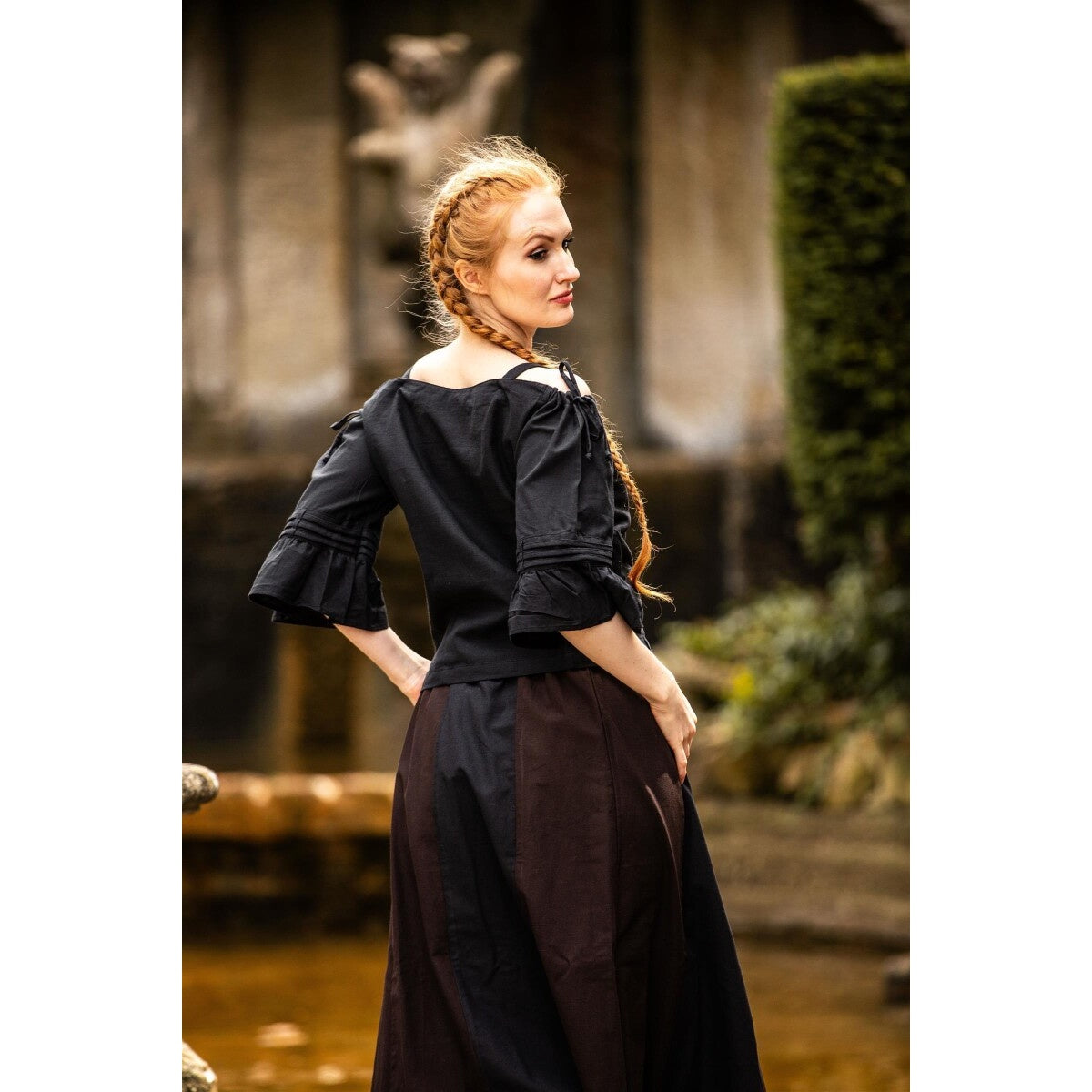 Immagine del prodotto Blusa medievale con spalline Prina nera