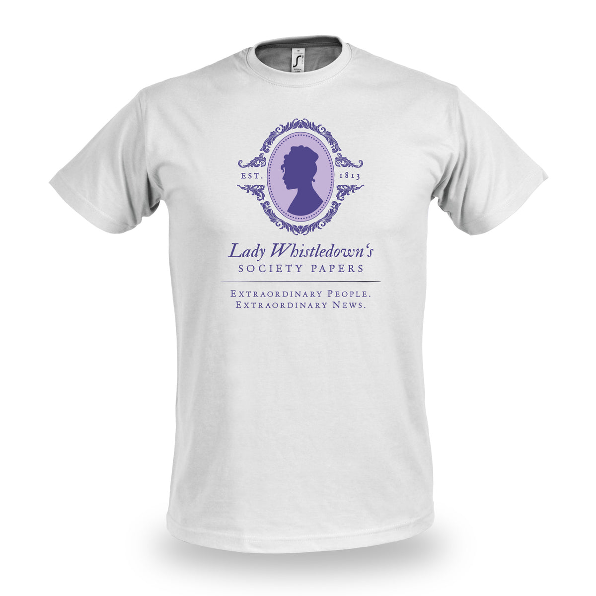 Immagine del prodotto T-shirt Society Papers per fan di Bridgerton