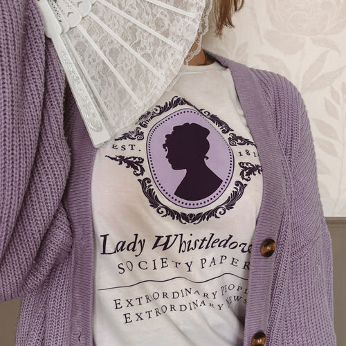 Immagine del prodotto T-shirt Society Papers per fan di Bridgerton