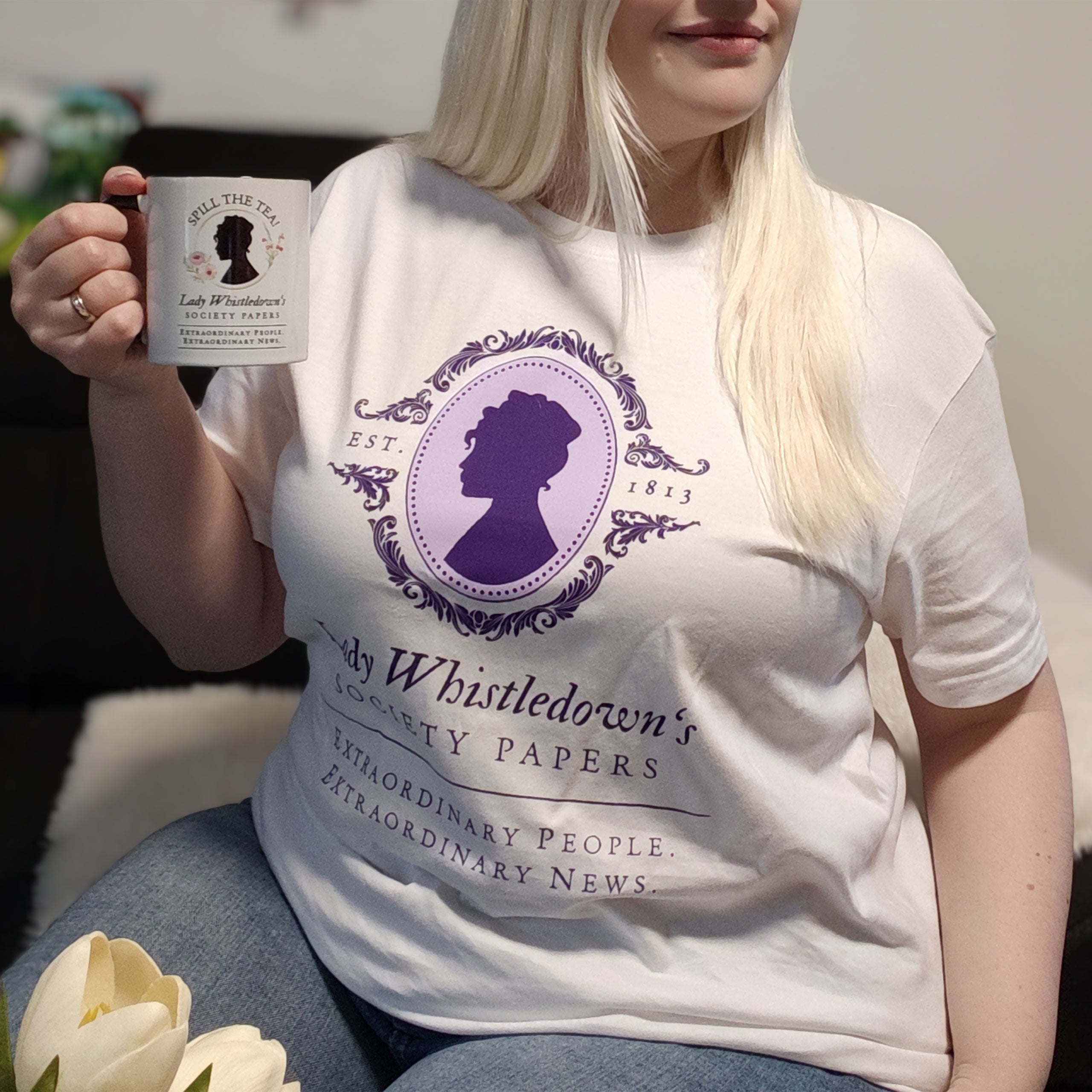 Immagine del prodotto T-shirt Society Papers per fan di Bridgerton