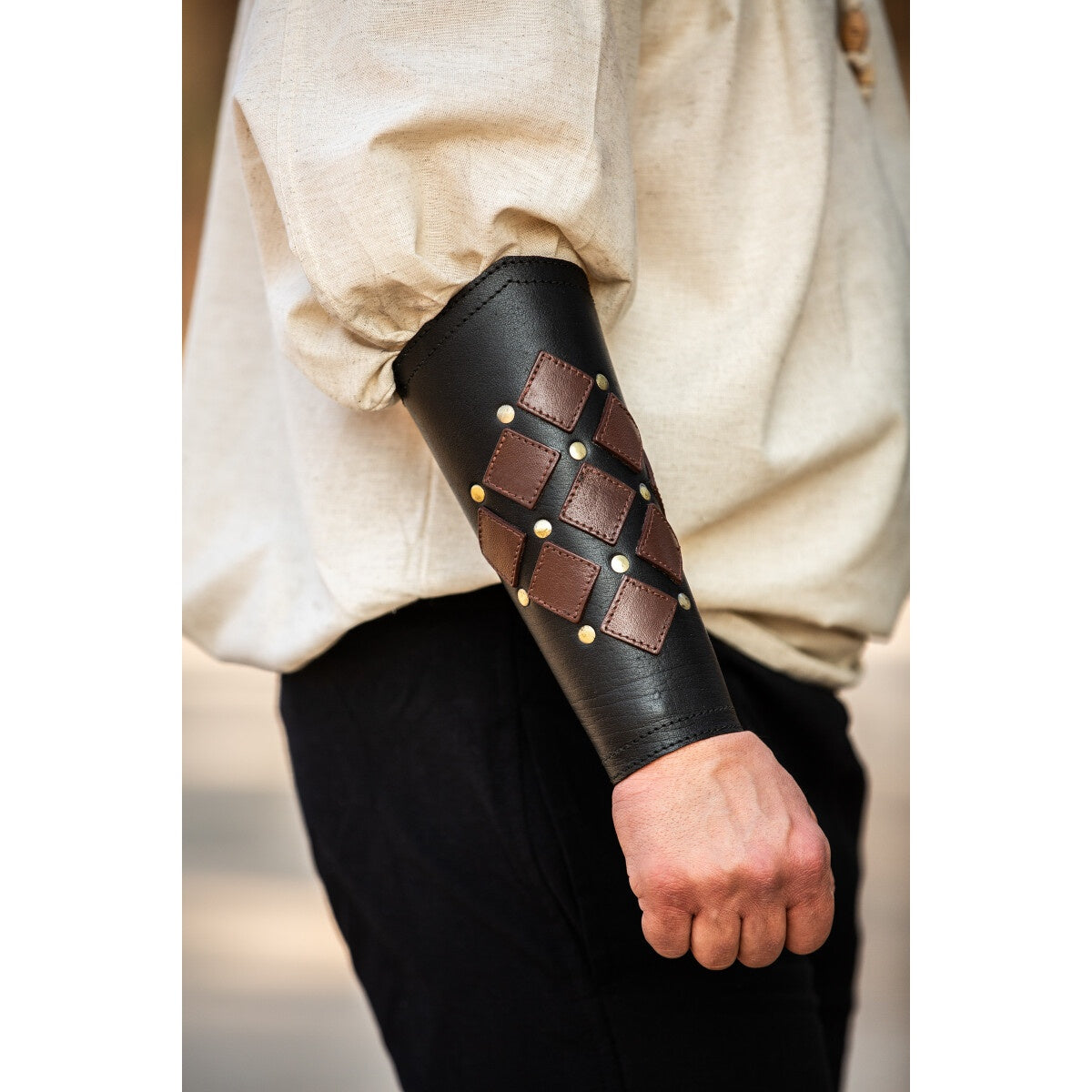 Immagine del prodotto Bracciale medievale in pelle Orm nero-marrone