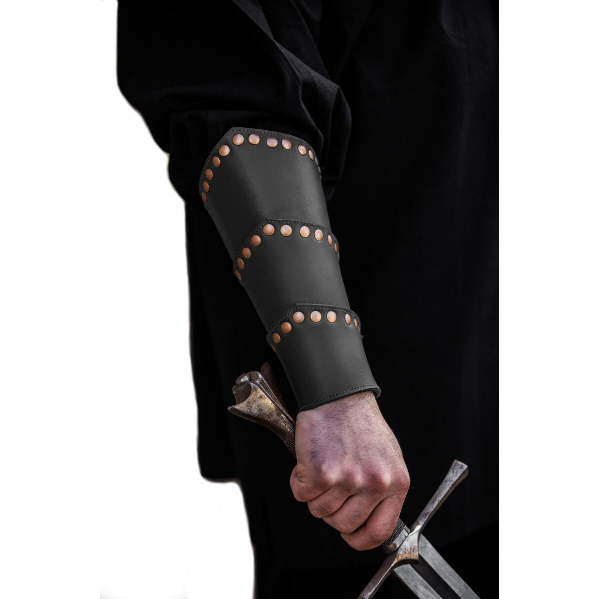 Immagine del prodotto Bracciali medievali in pelle con borchie neri