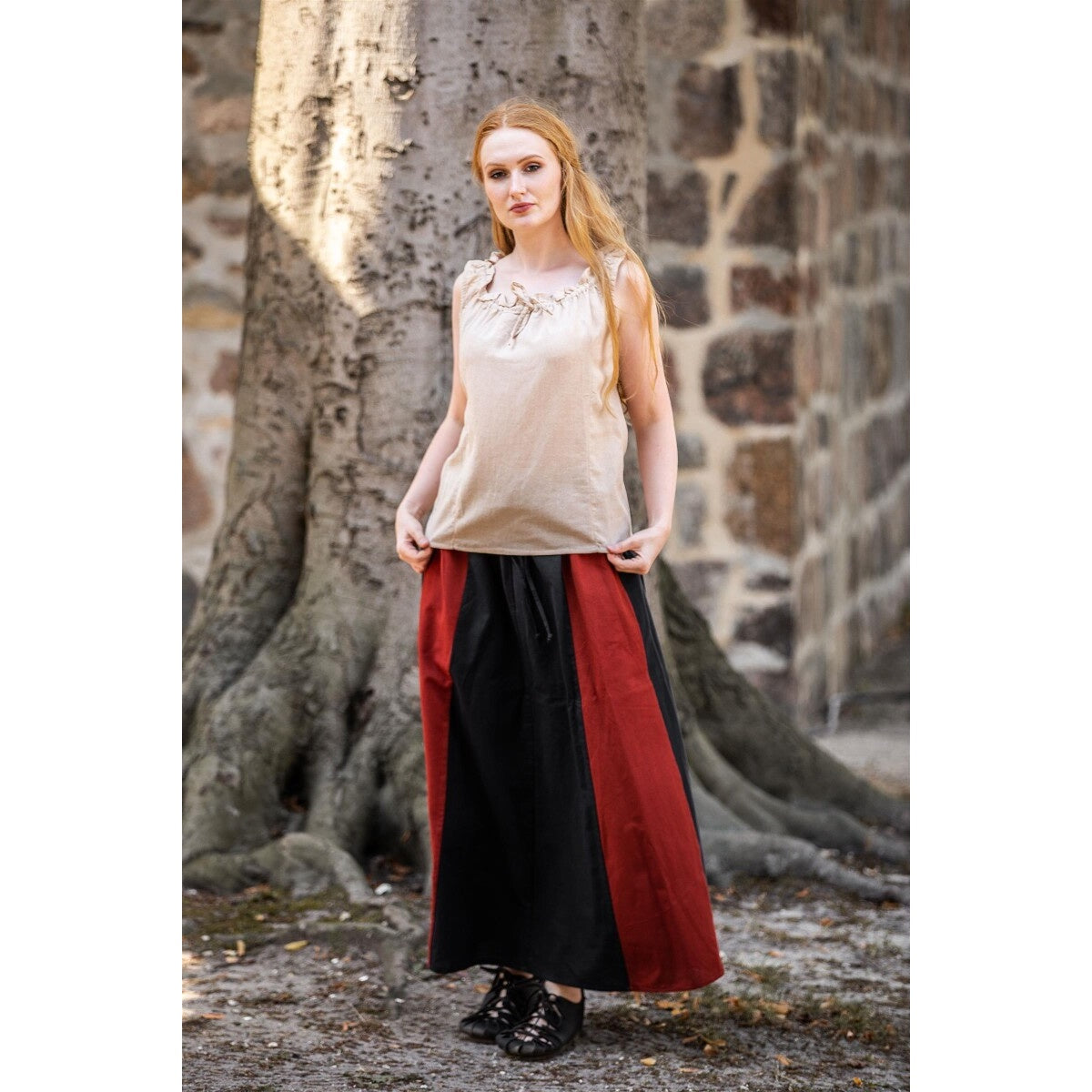 Immagine del prodotto Blusa estiva medievale Adele senza maniche beige