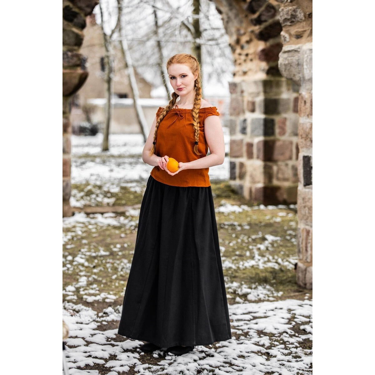 Immagine del prodotto Blusa estiva medievale Adele senza maniche rossa