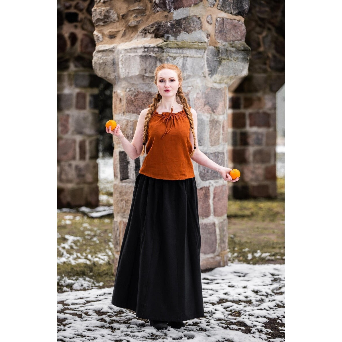 Immagine del prodotto Blusa estiva medievale Adele senza maniche rossa