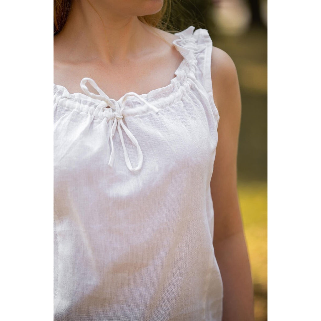 Immagine del prodotto Blusa estiva medievale Adele senza maniche bianca