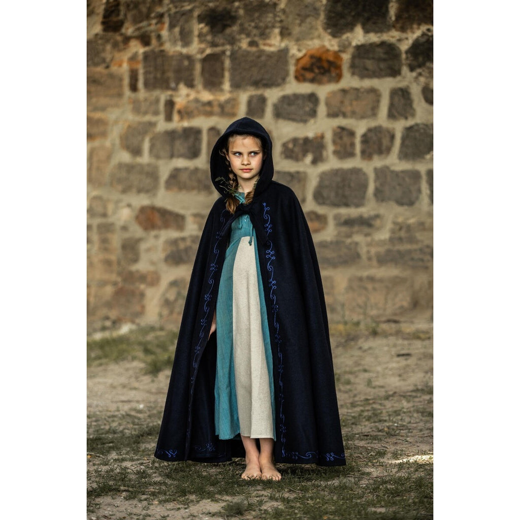 Product image Medieval wool cloak with embroidery for kids