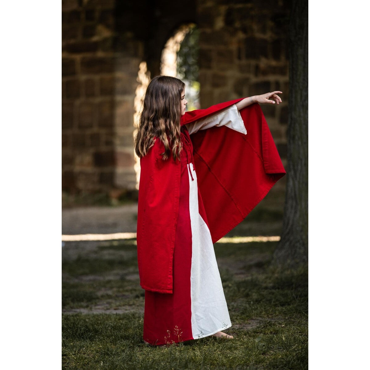 Immagine del prodotto Mantello medievale Cecilia per bambini rosso