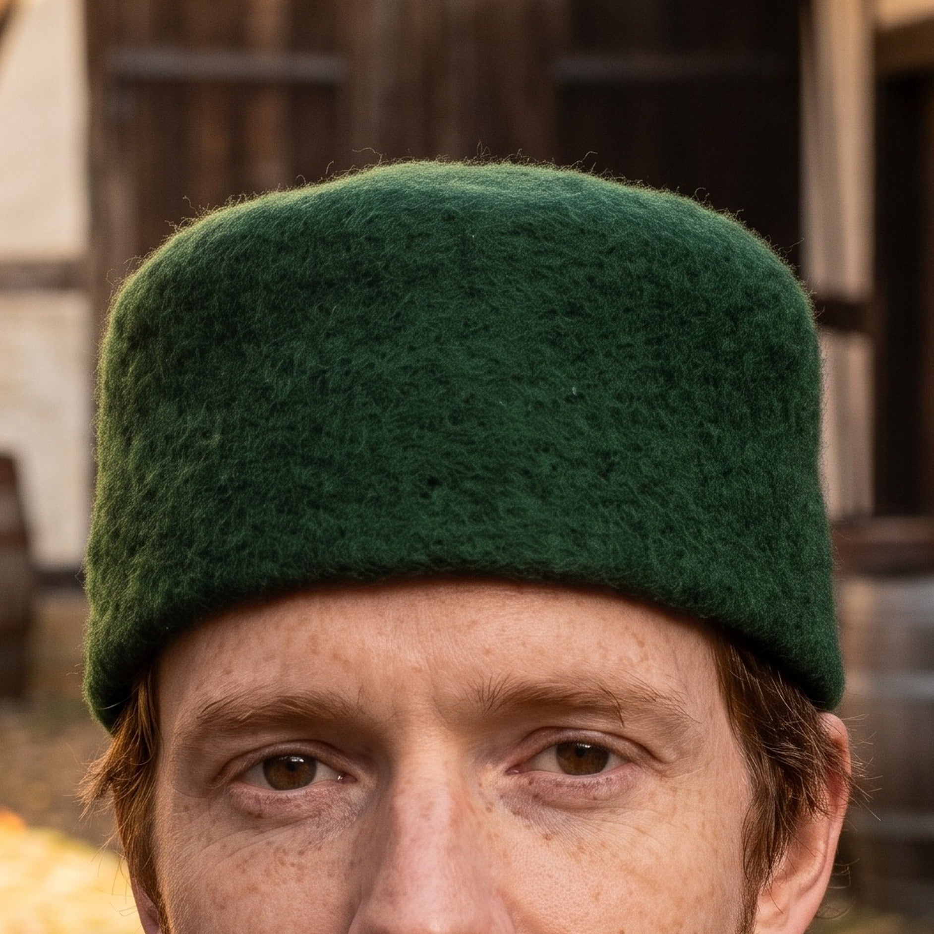 Immagine del prodotto Berretto medievale in feltro di lana Hans verde