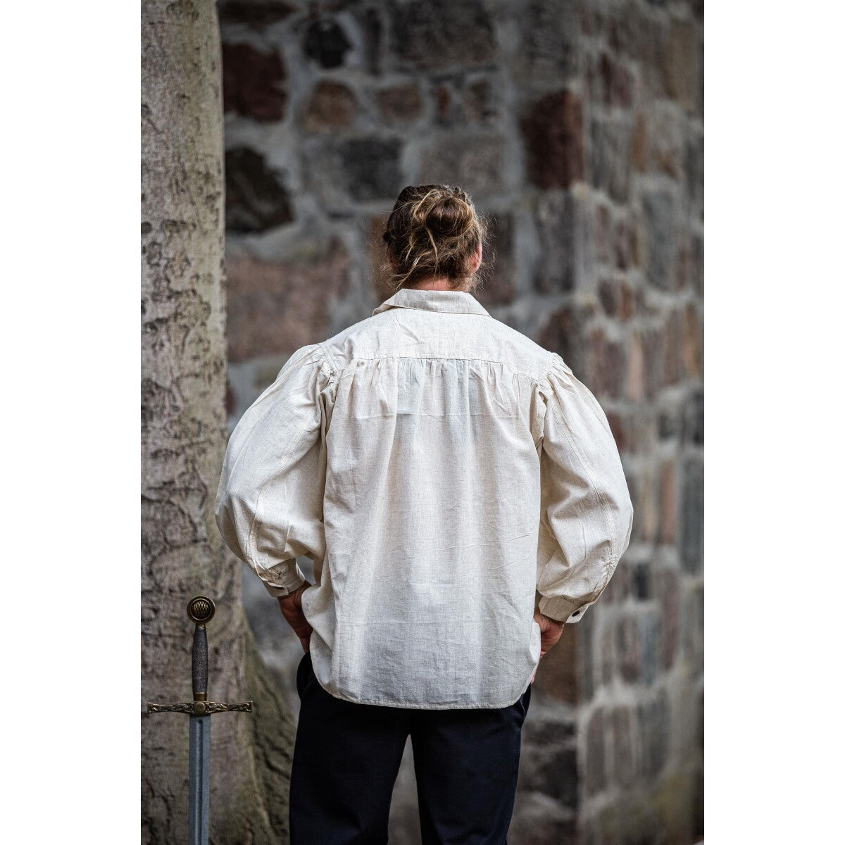 Immagine del prodotto Camicia medievale con lacci Artù beige