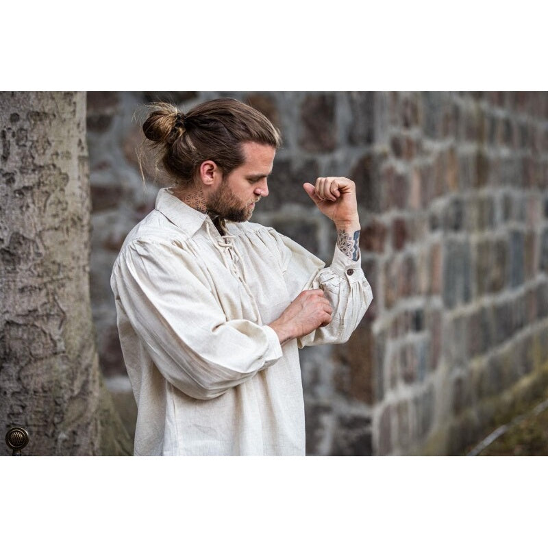 Immagine del prodotto Camicia medievale con lacci Artù beige