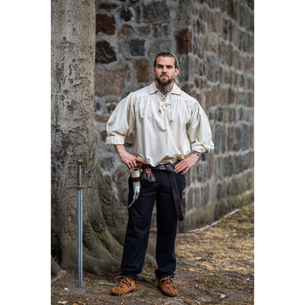 Immagine del prodotto Camicia medievale con lacci Artù beige
